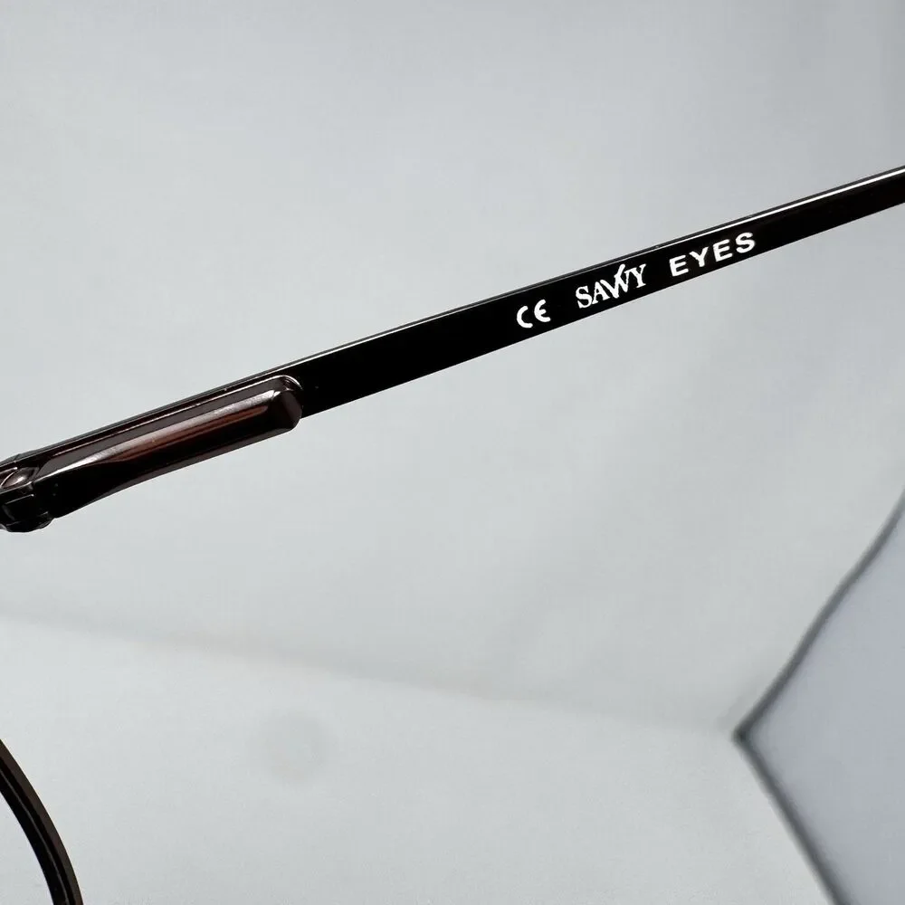 Savvy Eyes 227 BRN Brown Eyeglass Frames 54-16-140 Demo Lenses